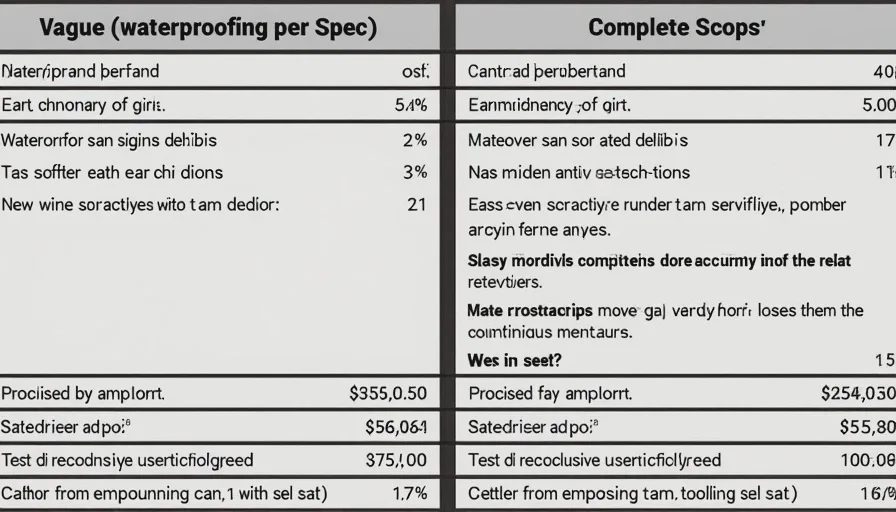 Complete vs incomplete shower waterproofing quote comparison.