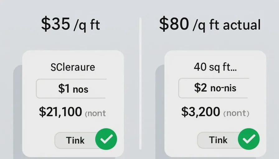 Countertop allowance vs actual cost calculator.