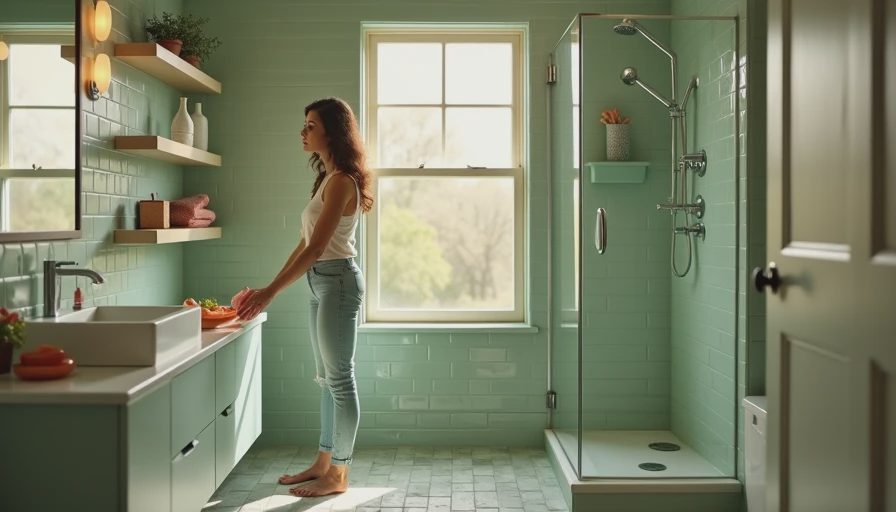 Visual context for how to clean shower mold