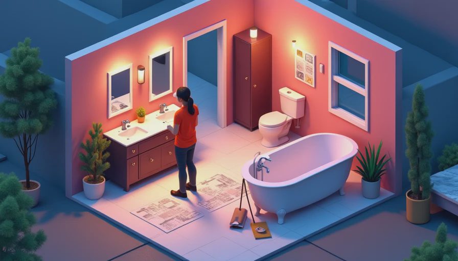 Visual context for bathroom remodeling ideas