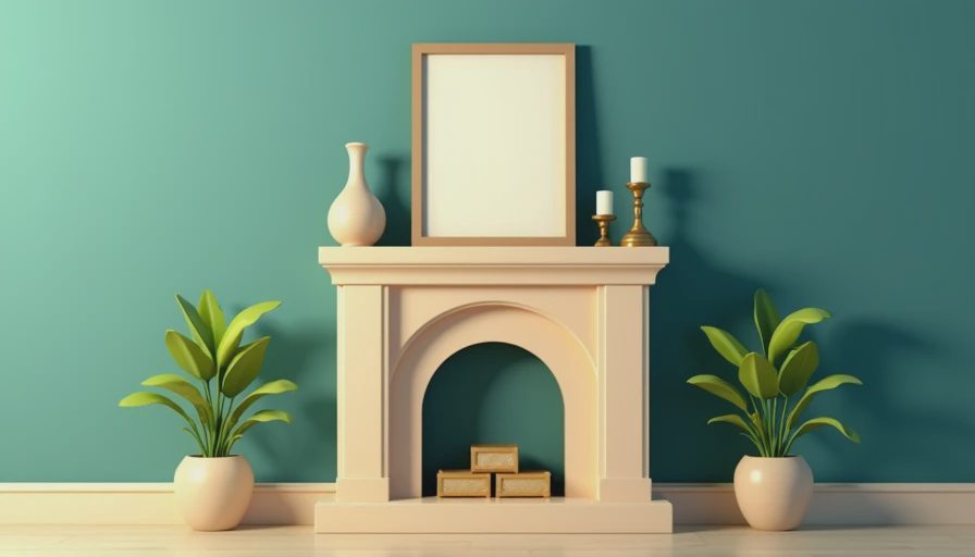 Visual context for fireplace mantel ideas