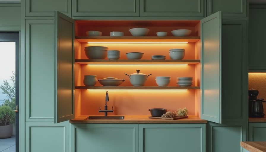 Visual context for kitchen cabinet organization