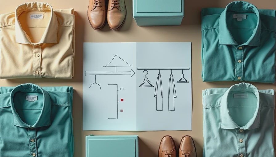Visual context for how to organize closet